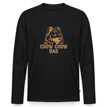 Chow Chow Hund - Männer Premium Bio Langarmshirt - Schwarz - Vorne - Nico (187cm)