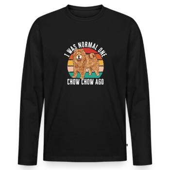 Chow Chow Hund - Männer Premium Bio Langarmshirt - Schwarz - Vorne - Nico (187cm)