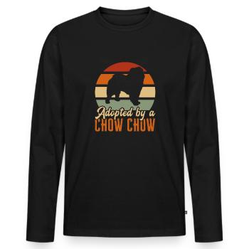 Chow Chow Hund - Männer Premium Bio Langarmshirt - Schwarz - Vorne - Nico (187cm)