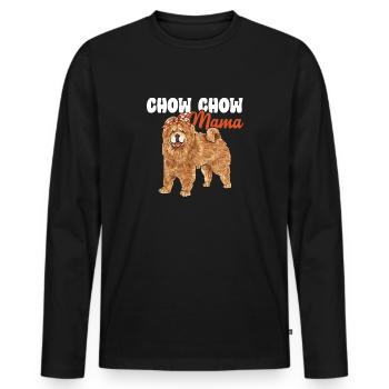 Chow Chow Hund - Männer Premium Bio Langarmshirt - Schwarz - Vorne - Nico (187cm)