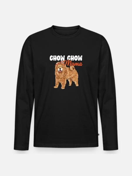 Chow Chow Hund - Männer Premium Bio Langarmshirt - Schwarz