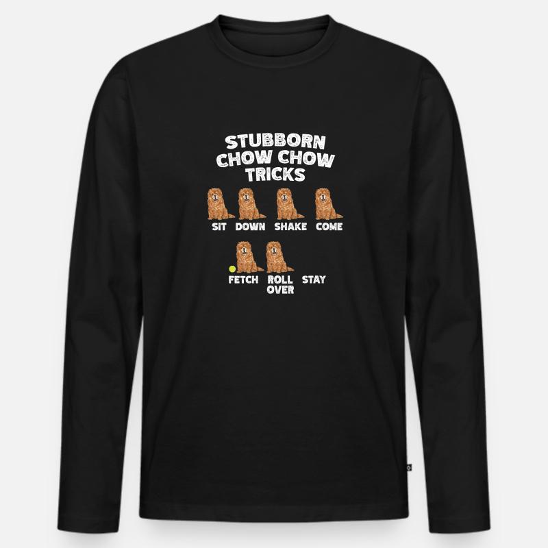 Chow Chow Hund - Männer Premium Bio Langarmshirt - Schwarz