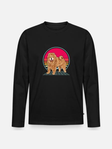 Chow Chow Dog - Men's Premium Organic Long Sleeve Shirt - black