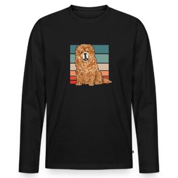 Chow Chow Hund - Männer Premium Bio Langarmshirt - Schwarz - Vorne - Nico (187cm)