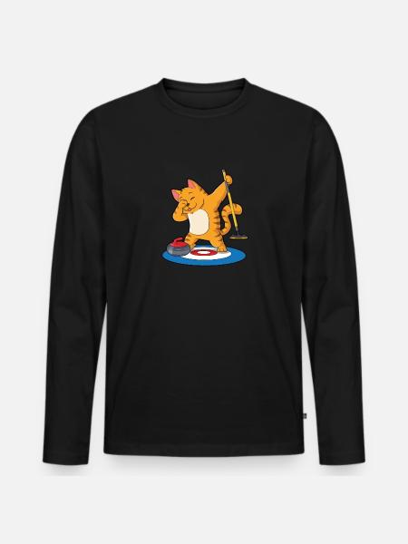 Locken - Männer Premium Bio Langarmshirt - Schwarz
