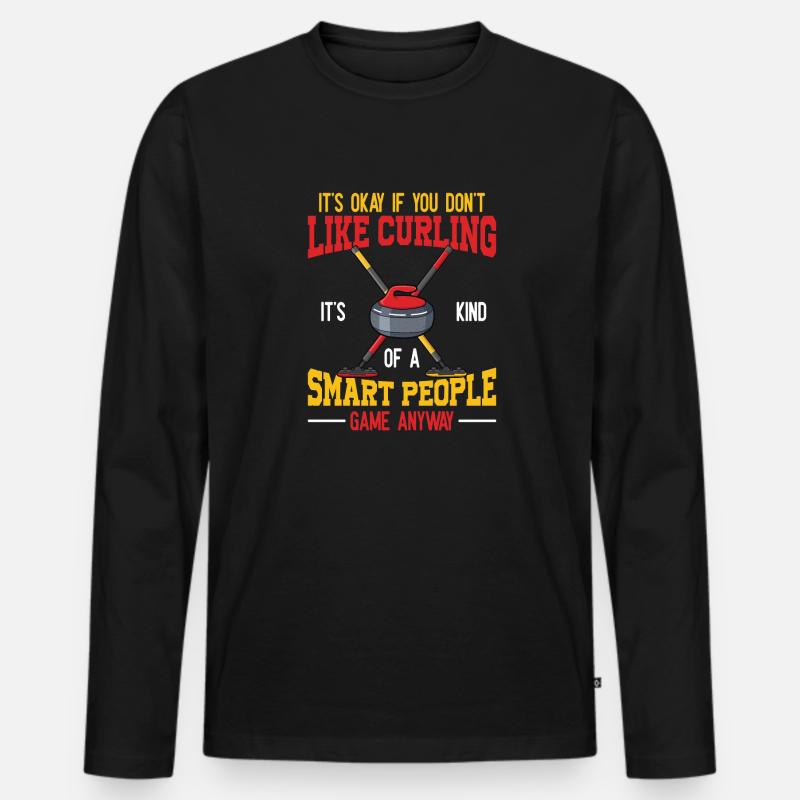 Locken - Männer Premium Bio Langarmshirt - Schwarz