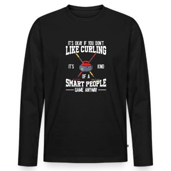 Locken - Männer Premium Bio Langarmshirt - Schwarz - Vorne - Nico (187cm)