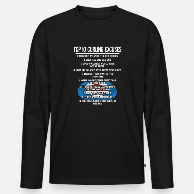 Locken - Männer Premium Bio Langarmshirt - Schwarz