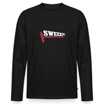 Locken - Männer Premium Bio Langarmshirt - Schwarz - Vorne - Nico (187cm)