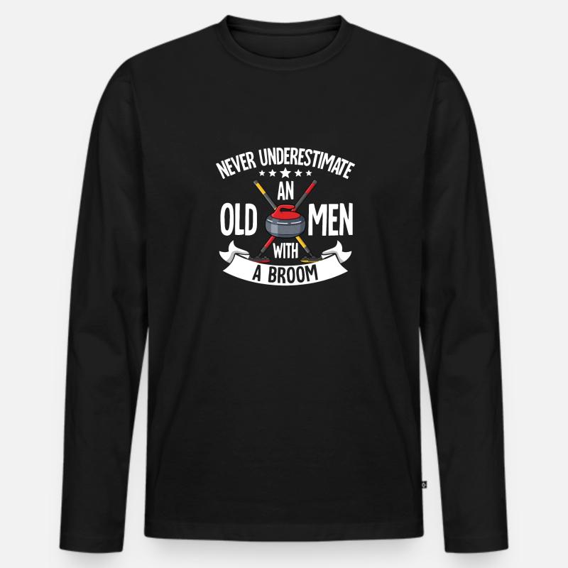 Locken - Männer Premium Bio Langarmshirt - Schwarz