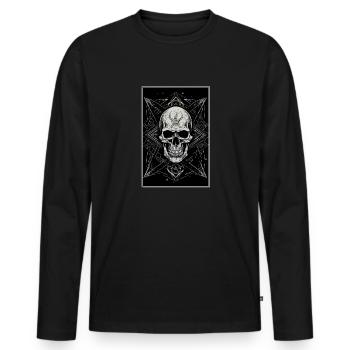 Gothic Aesthetic Occult Unholy Grunge Emo Punk - Männer Premium Bio Langarmshirt - Schwarz - Vorne - Nico (187cm)