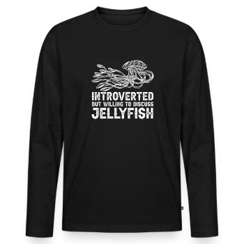 Jellyfish Marine Diving Jellyfish - Men's Premium Organic Long Sleeve Shirt - black - Front - Nico (187cm)