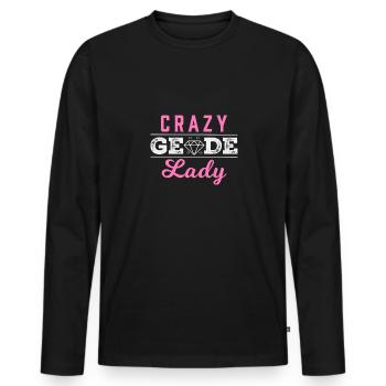 Crazy Geode Lady Minerais Collecte de minéraux et - T-shirt manches longues Premium bio Homme - noir - Devant - Nico (187cm)