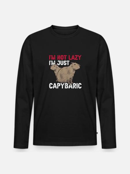 Capybara rodent - Men's Premium Organic Long Sleeve Shirt - black