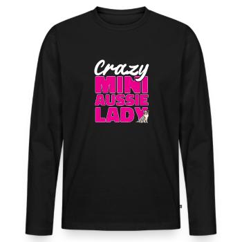 Miniature Australian Shepherd - Men's Premium Organic Long Sleeve Shirt - black - Front - Nico (187cm)