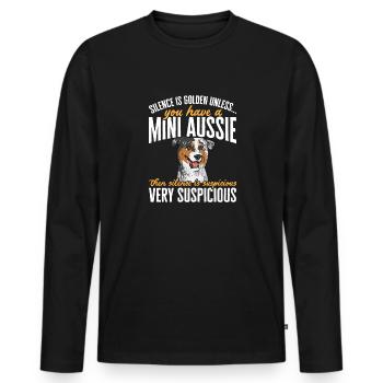 Miniature Australian Shepherd - Männer Premium Bio Langarmshirt - Schwarz - Vorne - Nico (187cm)