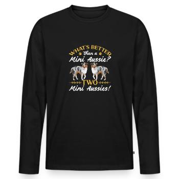 Miniature Australian Shepherd - Männer Premium Bio Langarmshirt - Schwarz - Vorne - Nico (187cm)