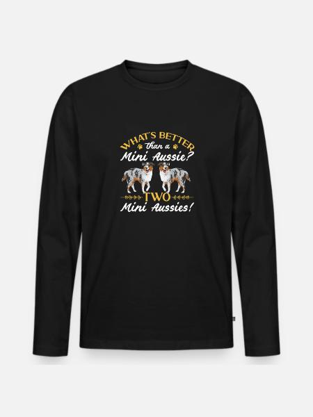 Miniature Australian Shepherd - Männer Premium Bio Langarmshirt - Schwarz