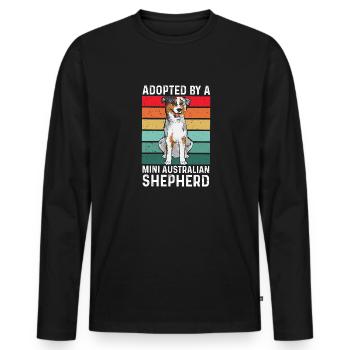 Miniature Australian Shepherd - Men's Premium Organic Long Sleeve Shirt - black - Front - Nico (187cm)