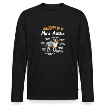 Miniature Australian Shepherd - Men's Premium Organic Long Sleeve Shirt - black - Front - Nico (187cm)