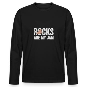Les roches sont mes minerais de confiture collectant des minéraux et des minéraux - T-shirt manches longues Premium bio Homme - noir - Devant - Nico (187cm)