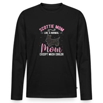 Scottish Terrier Scottie Dog - Men's Premium Organic Long Sleeve Shirt - black - Front - Nico (187cm)