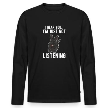 Scottish Terrier Scottie Hund - Männer Premium Bio Langarmshirt - Schwarz - Vorne - Nico (187cm)