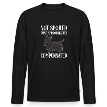 Scottish Terrier Scottie Dog - Men's Premium Organic Long Sleeve Shirt - black - Front - Nico (187cm)