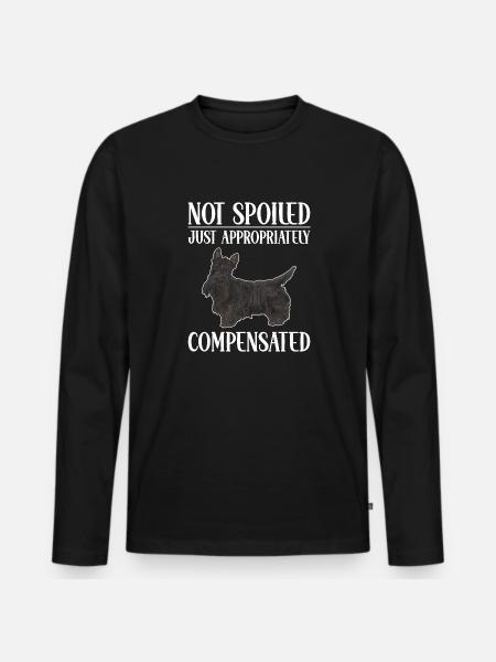 Scottish Terrier Scottie Dog - Men's Premium Organic Long Sleeve Shirt - black