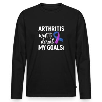 Arthritis will not keep me from my goals - Men's Premium Organic Long Sleeve Shirt - black - Front - Nico (187cm)