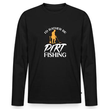 Détecteur de métaux Détection de métaux Chasse au trésor - T-shirt manches longues Premium bio Homme - noir - Devant - Nico (187cm)