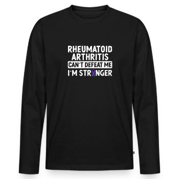 La polyarthrite rhumatoïde ne peut pas me battre, - T-shirt manches longues Premium bio Homme - noir - Devant - Nico (187cm)