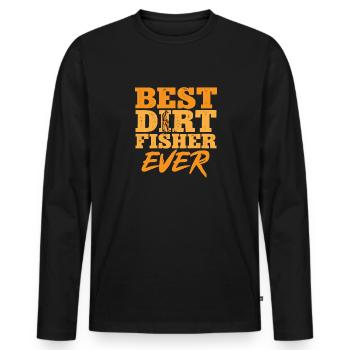 Détecteur de métaux Détection de métaux Chasse au trésor - T-shirt manches longues Premium bio Homme - noir - Devant - Nico (187cm)