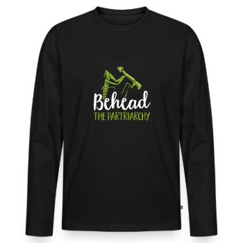 Mante religieuse, collectionneur d’insectes, entomologiste - T-shirt manches longues Premium bio Homme - noir - Devant - Nico (187cm)