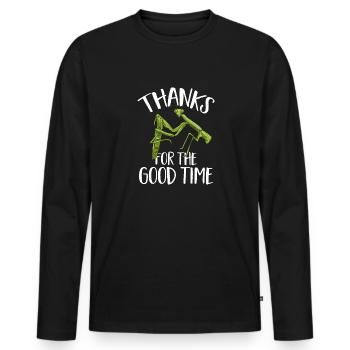 Mante religieuse, collectionneur d’insectes, entomologiste - T-shirt manches longues Premium bio Homme - noir - Devant - Nico (187cm)