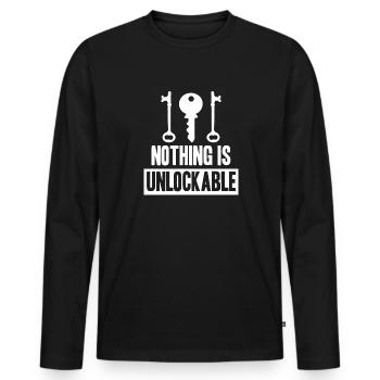 Locksmith Nothing is unlockable Pick Tools - Men's Premium Organic Long Sleeve Shirt - black - Front - Nico (187cm)