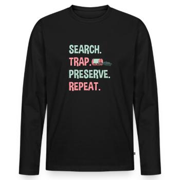 Insect collectors, insects, beetle lovers, entomologists - Men's Premium Organic Long Sleeve Shirt - black - Front - Nico (187cm)