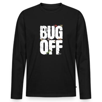 Insect collectors, insects, beetle lovers, entomologists - Men's Premium Organic Long Sleeve Shirt - black - Front - Nico (187cm)