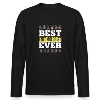 Insect collectors, insects, beetle lovers, entomologists - Men's Premium Organic Long Sleeve Shirt - black - Front - Nico (187cm)