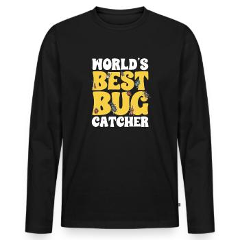 Insect collectors, insects, beetle lovers, entomologists - Men's Premium Organic Long Sleeve Shirt - black - Front - Nico (187cm)