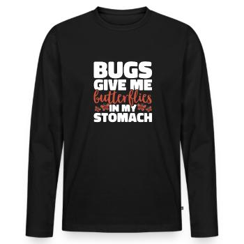 Insect collectors, insects, beetle lovers, entomologists - Men's Premium Organic Long Sleeve Shirt - black - Front - Nico (187cm)
