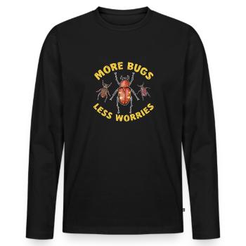 Insect collectors, insects, beetle lovers, entomologists - Men's Premium Organic Long Sleeve Shirt - black - Front - Nico (187cm)