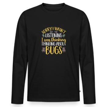 Collectionneur d’insectes Insectes, Amateur de coléoptères, Entomologiste - T-shirt manches longues Premium bio Homme - noir - Devant - Nico (187cm)