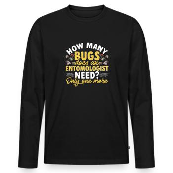 Collectionneur d’insectes Insectes, Amateur de coléoptères, Entomologiste - T-shirt manches longues Premium bio Homme - noir - Devant - Nico (187cm)