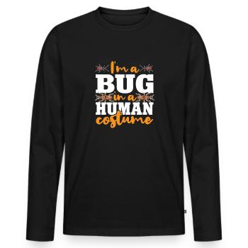 Collectionneur d’insectes Insectes, Amateur de coléoptères, Entomologiste - T-shirt manches longues Premium bio Homme - noir - Devant - Nico (187cm)