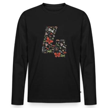 Insect collectors, insects, beetle lovers, entomologists - Men's Premium Organic Long Sleeve Shirt - black - Front - Nico (187cm)
