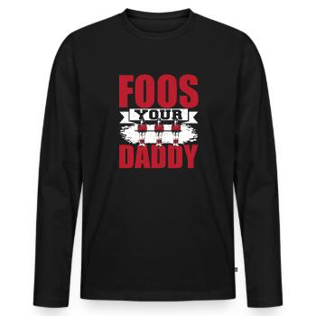 Foosball Player Men Table Soccer Funny Foos Your D - Männer Premium Bio Langarmshirt - Schwarz - Vorne - Nico (187cm)