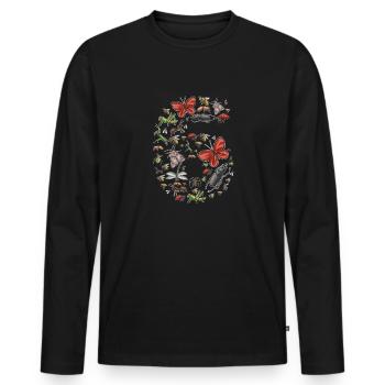 Insect collectors, insects, beetle lovers, entomologists - Men's Premium Organic Long Sleeve Shirt - black - Front - Nico (187cm)