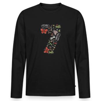 Insect collectors, insects, beetle lovers, entomologists - Men's Premium Organic Long Sleeve Shirt - black - Front - Nico (187cm)