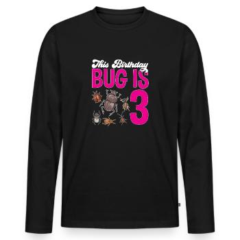 Insect collectors, insects, beetle lovers, entomologists - Men's Premium Organic Long Sleeve Shirt - black - Front - Nico (187cm)